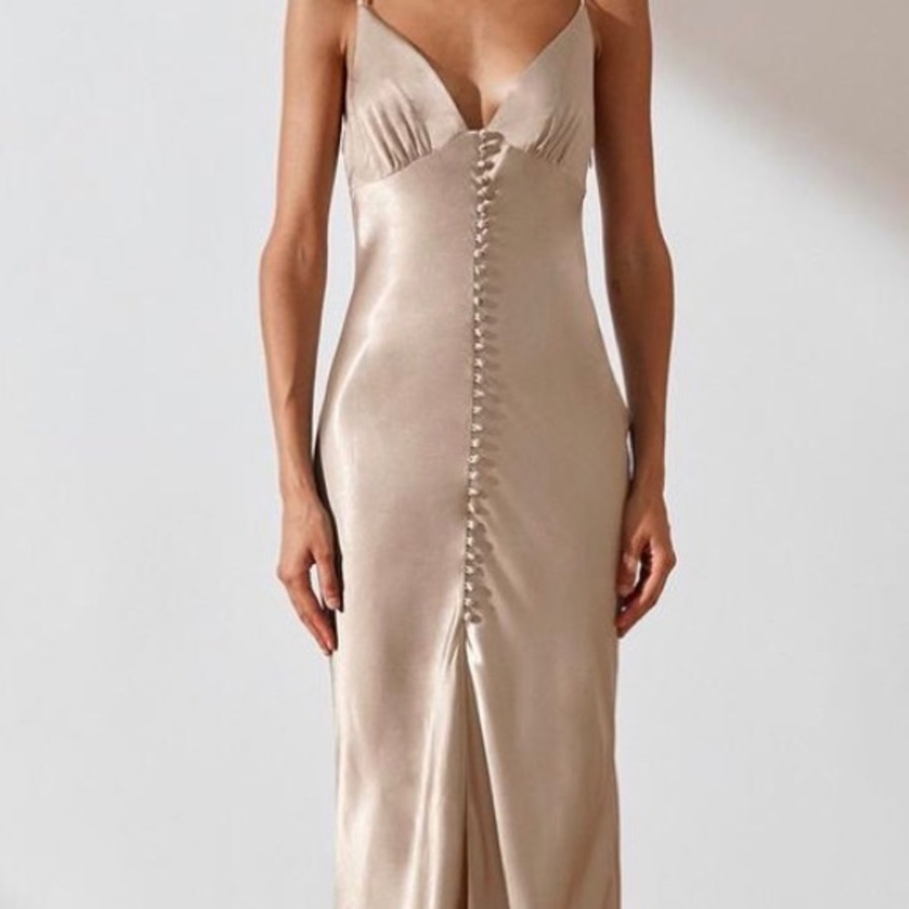 Shona Joy la lune dress gold